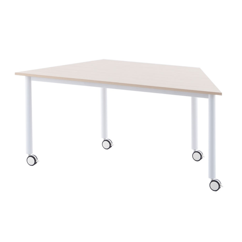 ナチュラル ホワイト脚 キャスターテーブル