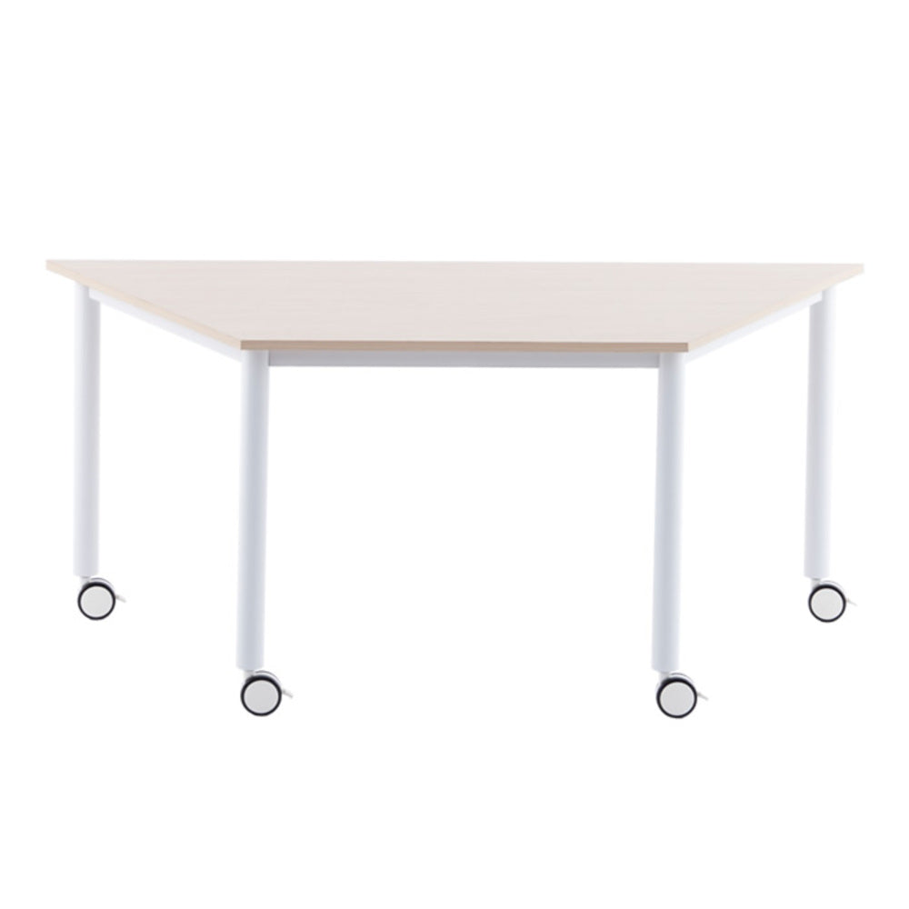 台形テーブル フレーム構造 ナチュラル天板