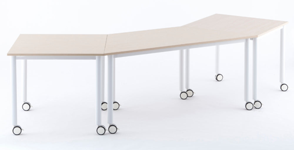 正方形と組み合わせ ナチュラル天板 ホワイト脚