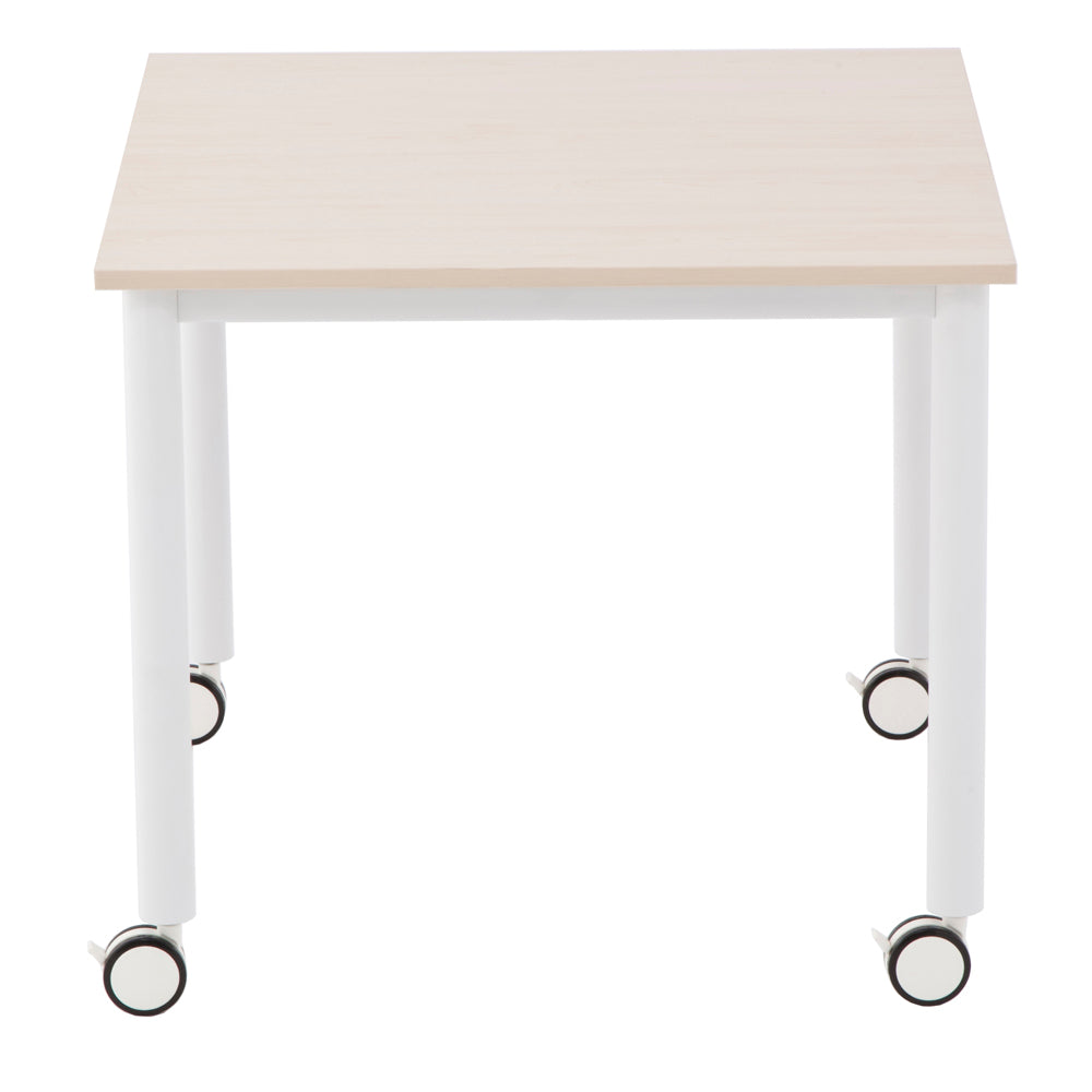 ミーティング用テーブル ナチュラル天板 ホワイト脚