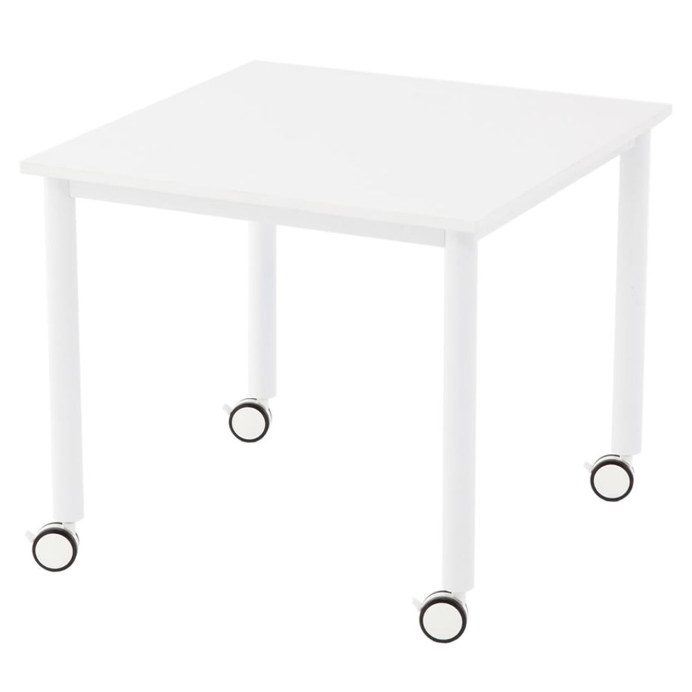 キャスターテーブル ホワイト 正方形