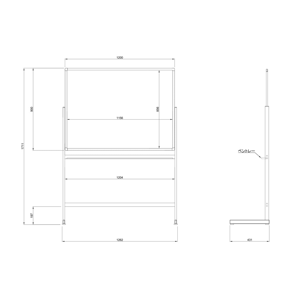 サイズ キャスター無し 片面ボード
