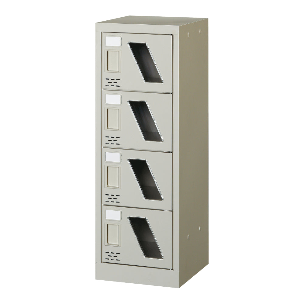 窓付 スタイリッシュ収納 シューズロッカー