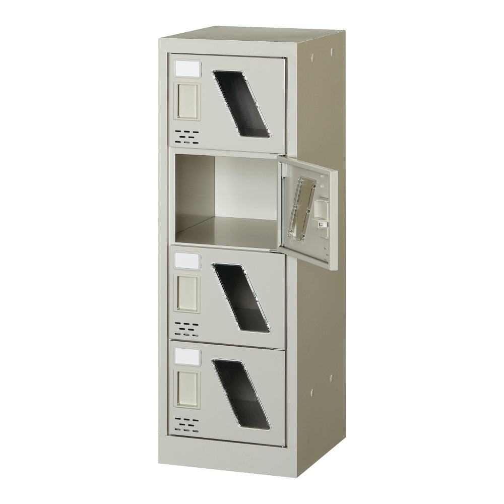 1列4段 扉付き シューズロッカー