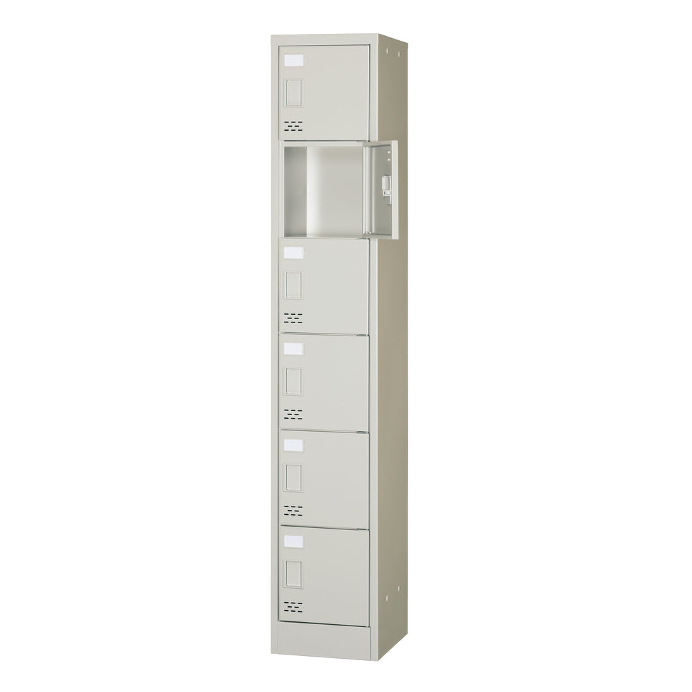 シューズロッカー 1列6段 錠付きタイプ