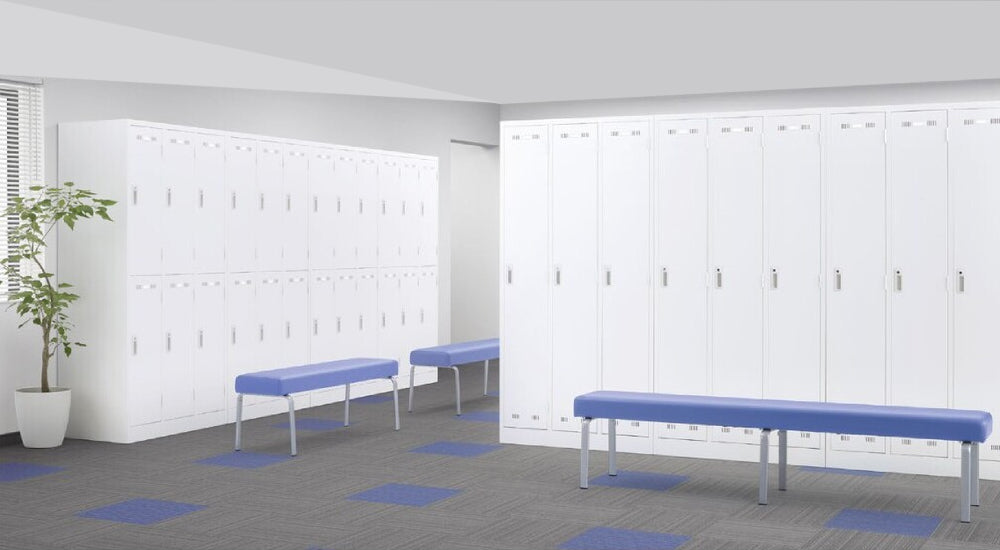 ホワイトタイプ更衣ロッカー 幅900×奥行515×高さ1790mm 日本製 完成品 収納 オフィス 人気 グリーン購入適合商品【SKSLKW】