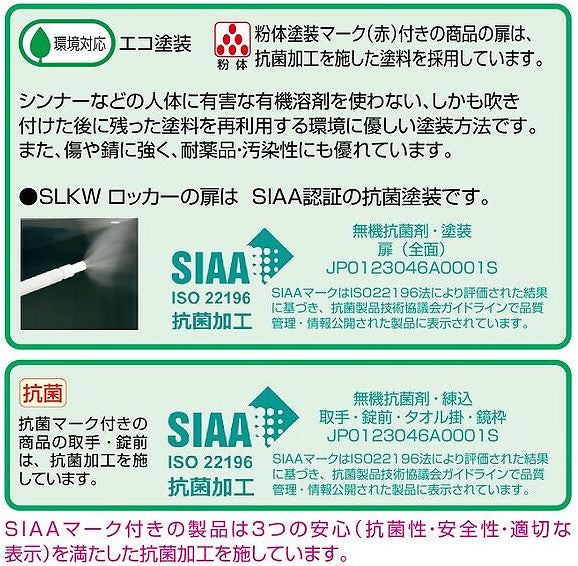 ホワイトタイプ更衣ロッカー 幅900×奥行515×高さ1790mm 日本製 完成品 収納 オフィス 人気 グリーン購入適合商品【SKSLKW】