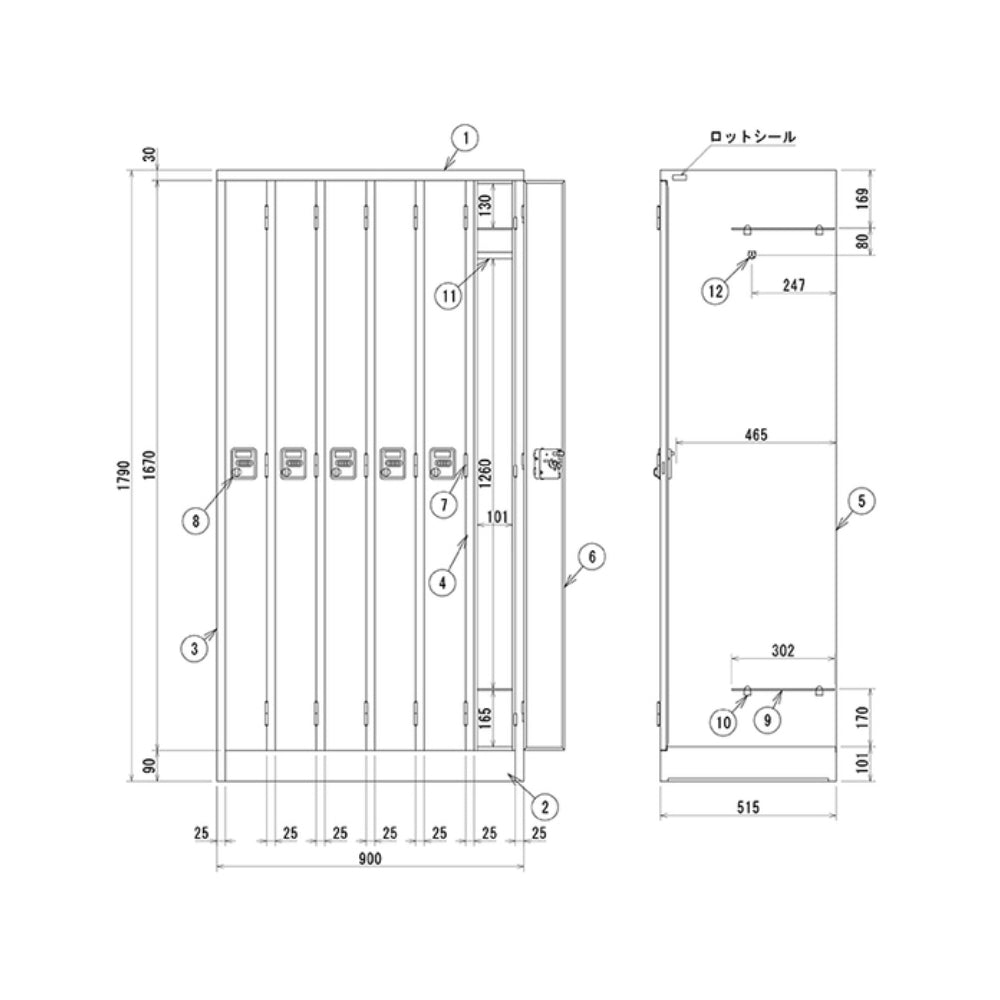 オフィスロッカー スリムタイプ 優れた収納力