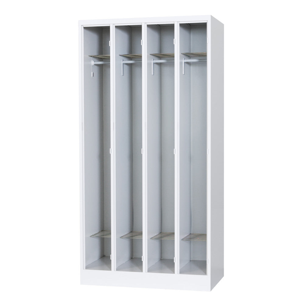 スリムタイプロッカー 4人用 スチール オープンタイプ 扉無し