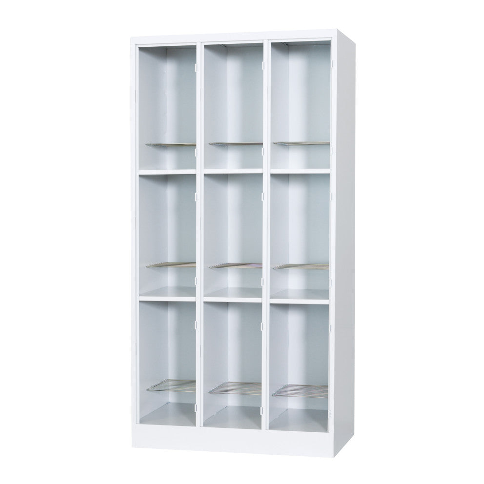 オープンタイプ 9人用ロッカー 更衣室 3列3段 扉無し