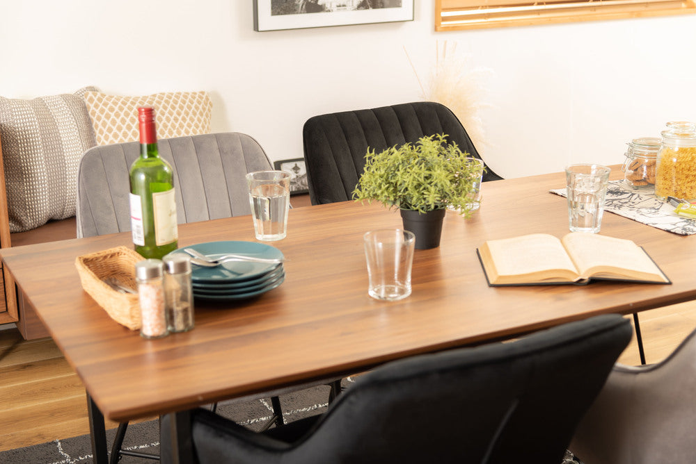 ベロア ダイニング キャスター付き