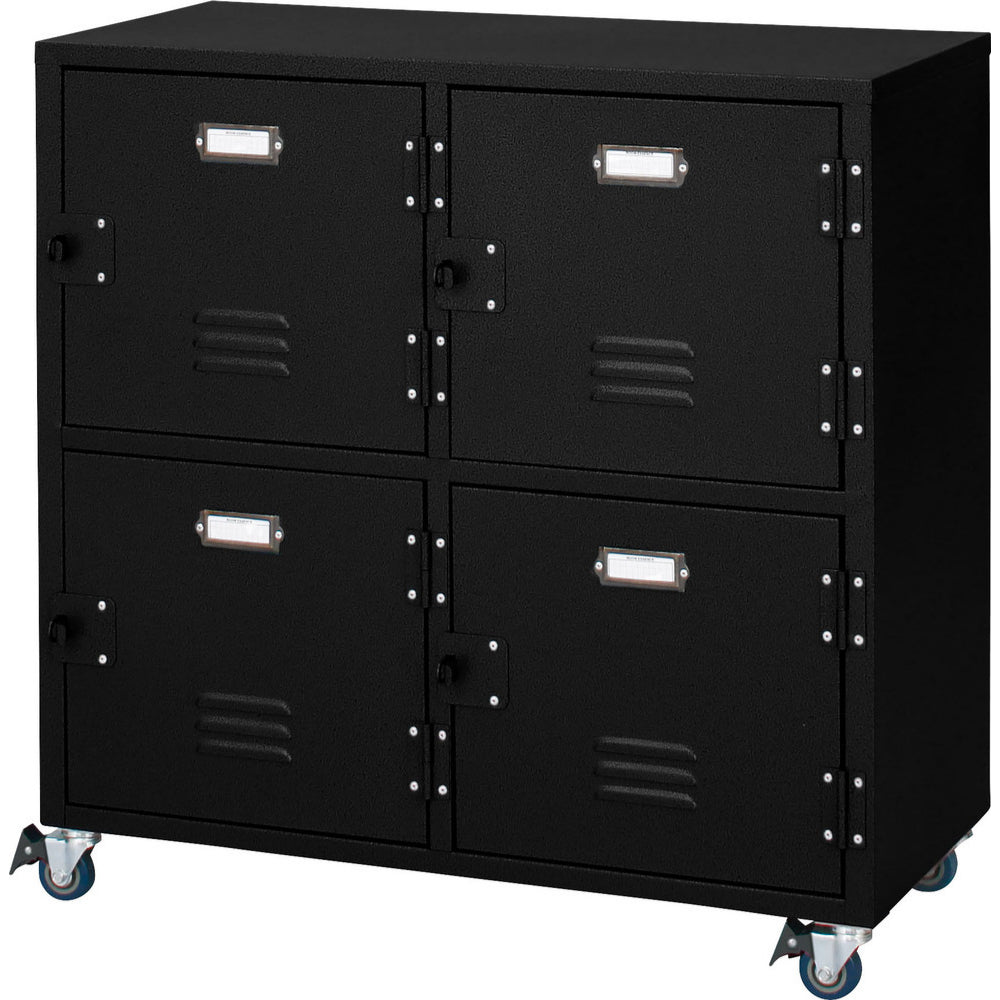 キャスター付き チェスト4D ブラック