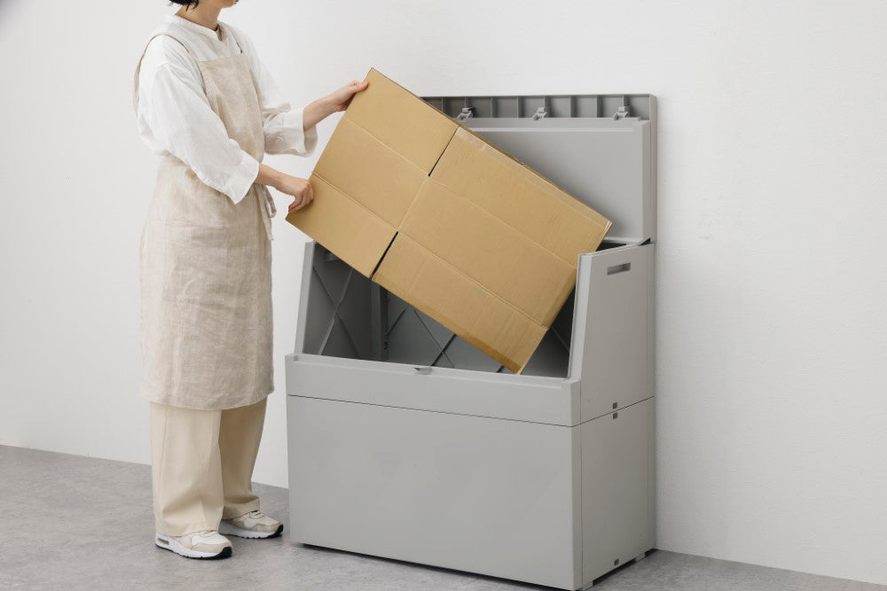 サスティメイド 屋外ボックス 宅配ボックス 簡易物置 保管 収納箱 ゴミ箱 鍵穴付き【TY_SUSTIMADE】