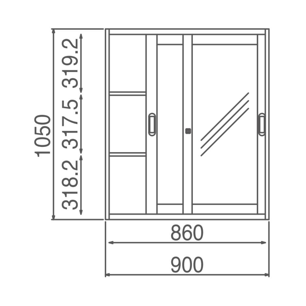 法人様限定 壁面収納庫 W900 両開き 引違い オープン 書庫【オフィス家具市場】【車上渡し】【alua4045】