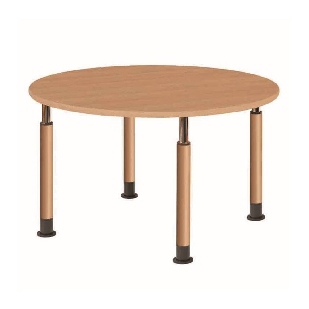 丸型テーブル 高さ調整可能 固定脚タイプ