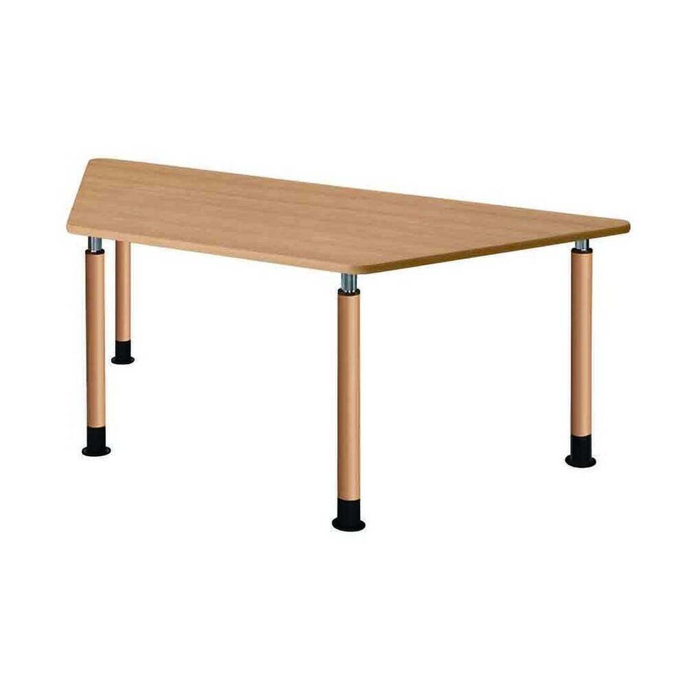 台形型テーブル 昇降式 4本固定脚