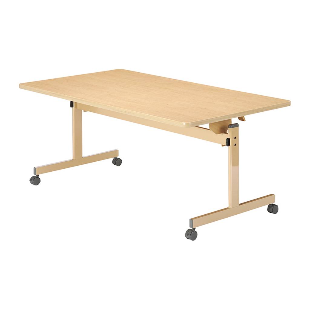 キャスター脚付き メープル フラップテーブル