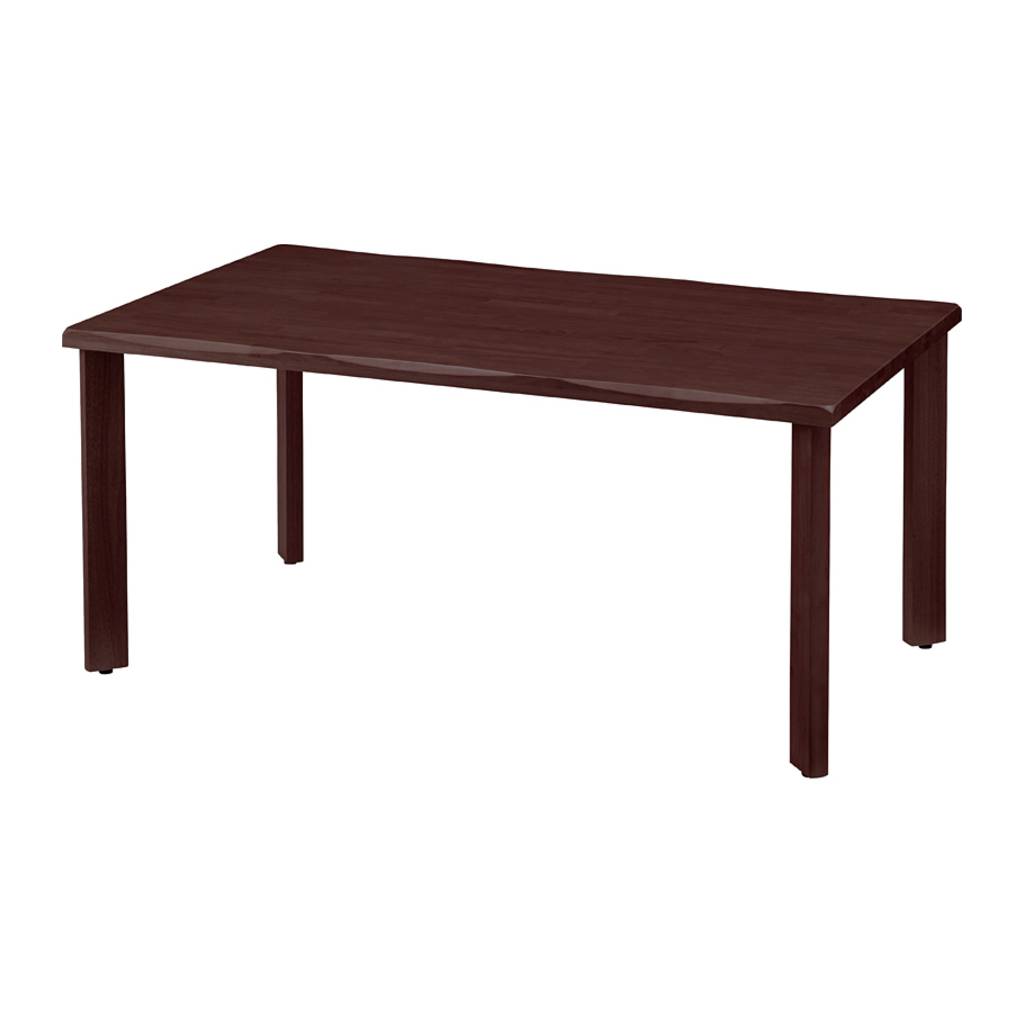 天然木テーブル チョコブラウン ストレート脚