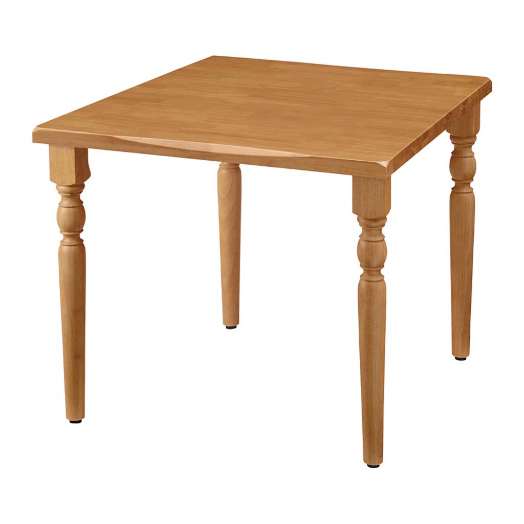 なぐり加工縁 クラシック脚 天然木テーブル