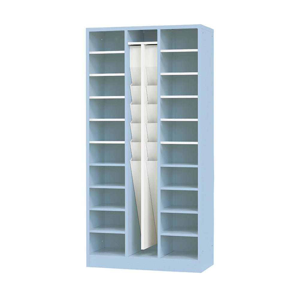 靴箱 ライトブルー 傘立てを兼ねたシューズボックス