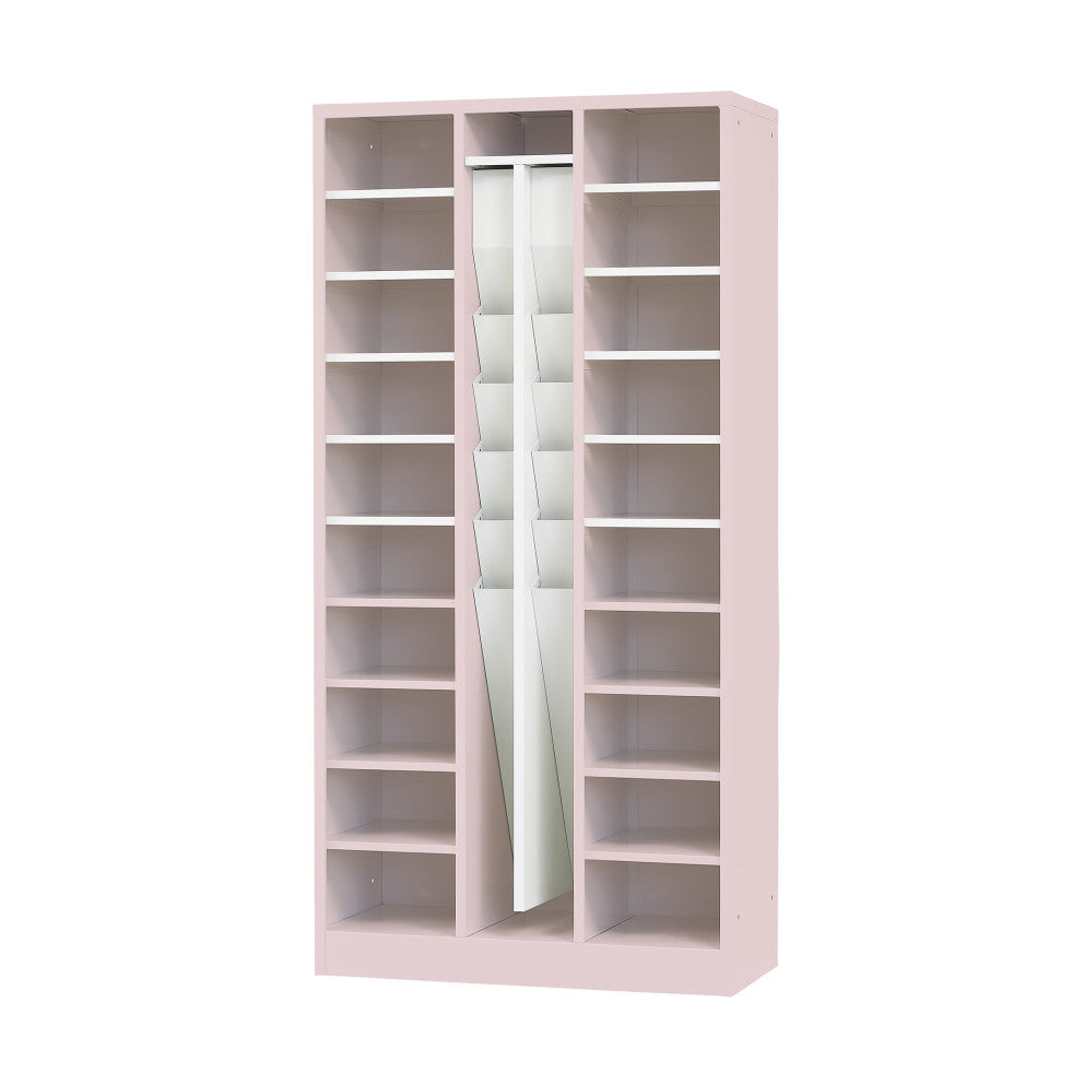 傘立てを兼ねた靴箱 ライトピンク 教育施設 玄関