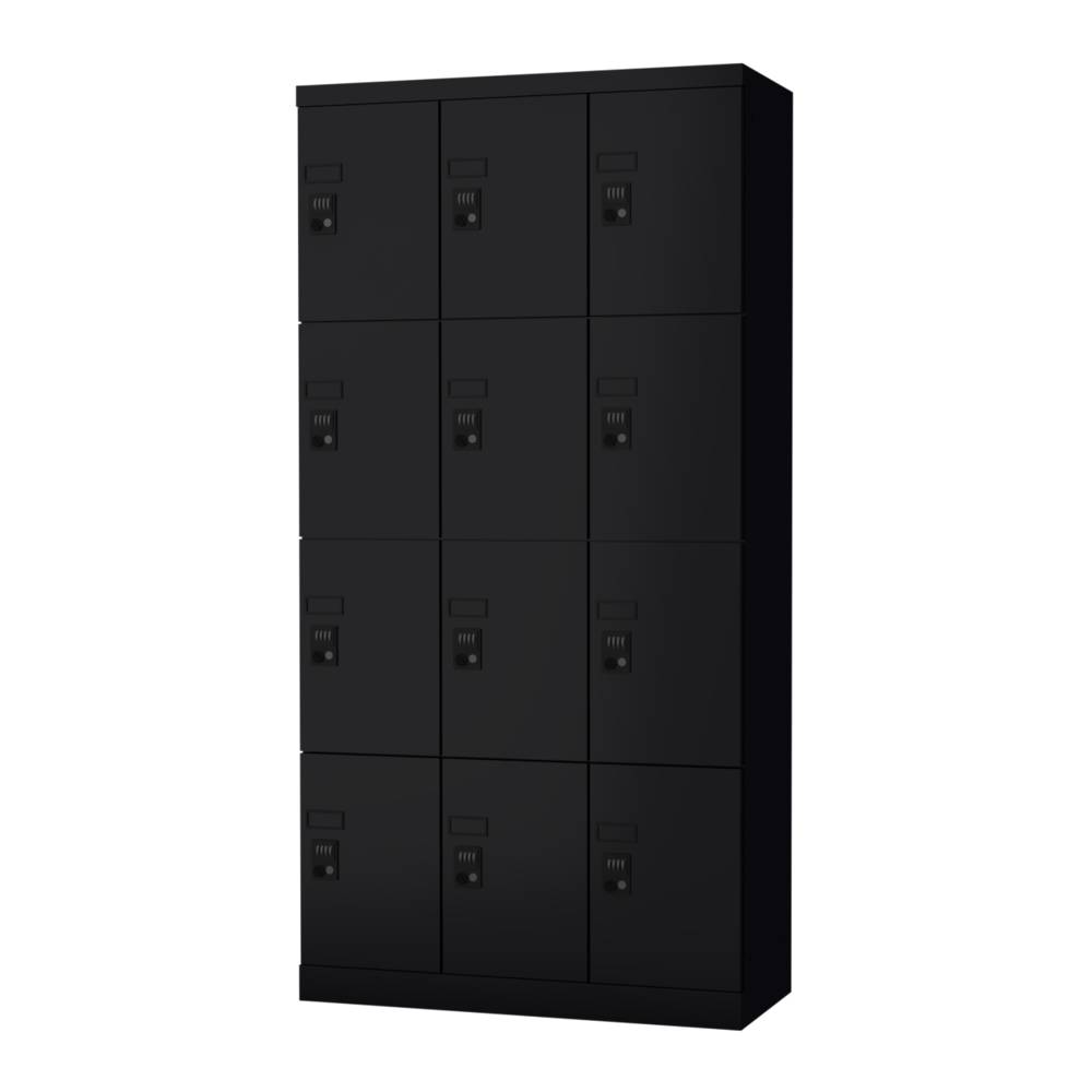 配線しやすい 学生用ロッカー ブラック扉