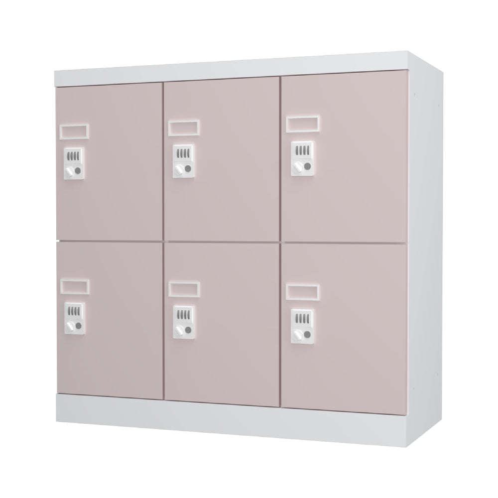 セキュリティ収納 頑丈設計 小型ロッカー ライトピンク