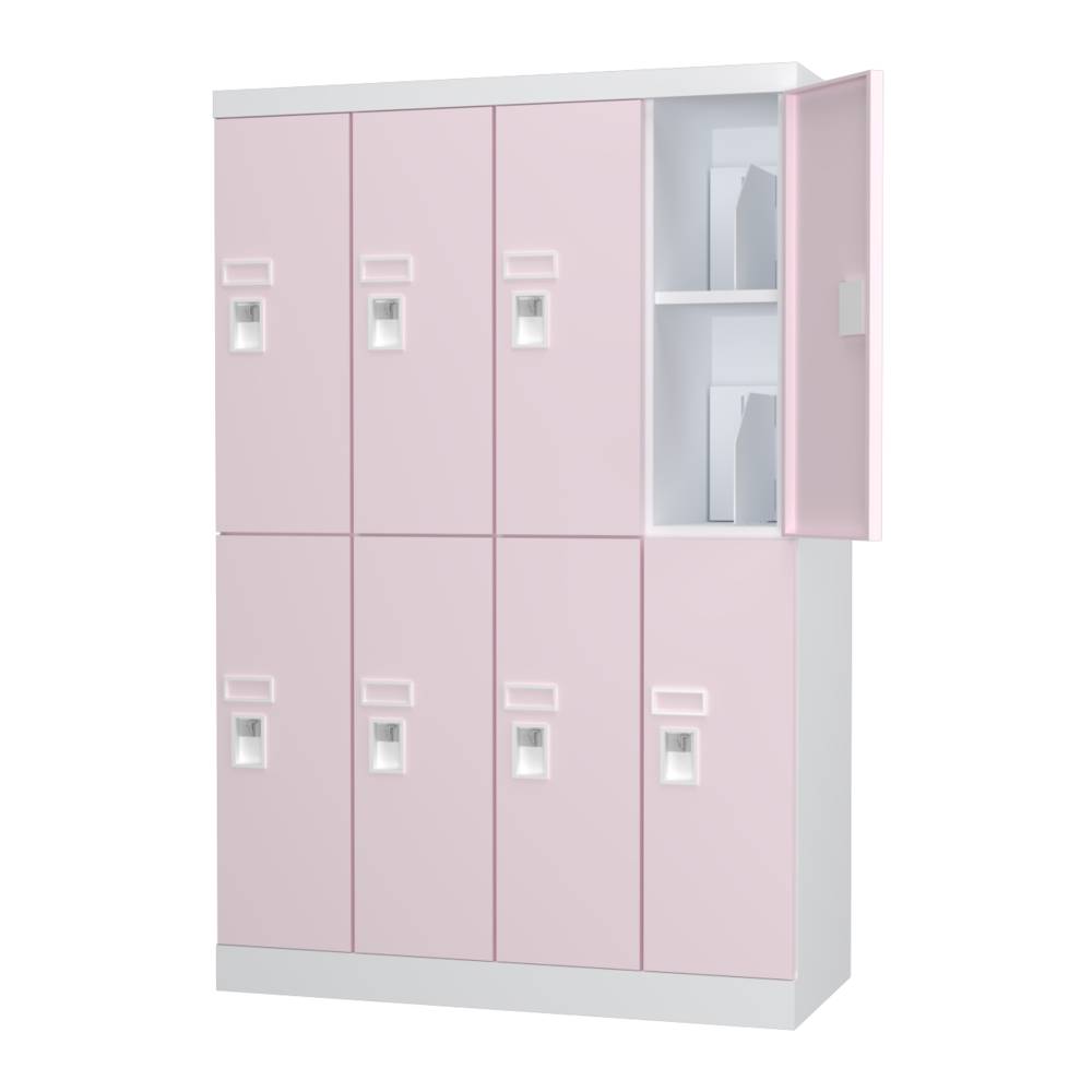 配線可能なロッカー 4列2段 H1365 更衣室 学校・施設 多機能【日本製】【オフィス家具市場】USL-PC08