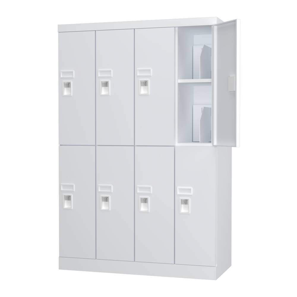 配線可能なロッカー 4列2段 H1365 更衣室 学校・施設 多機能【日本製】【オフィス家具市場】USL-PC08