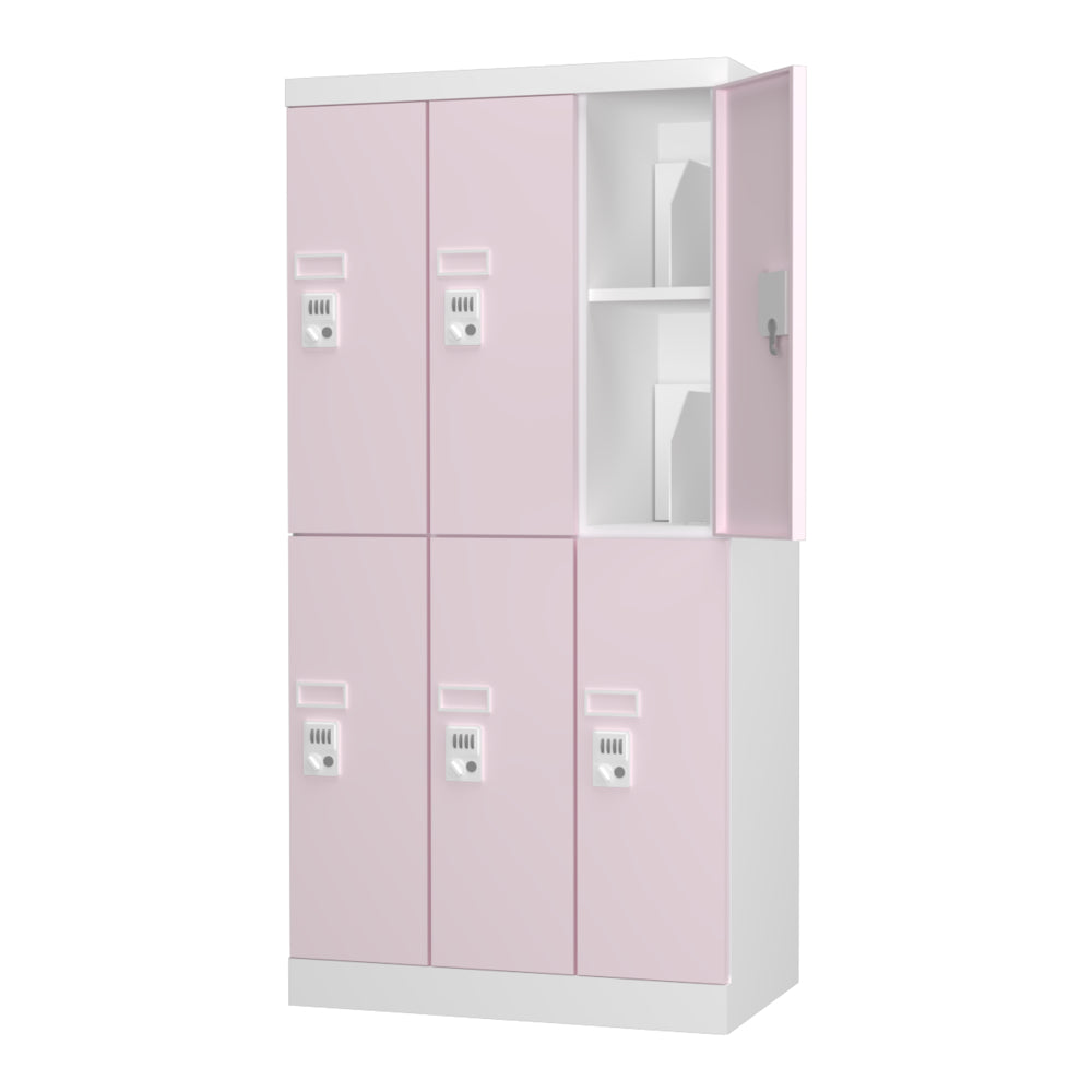 配線可能なロッカー 3列2段 H1365 更衣室 学校・施設 多機能【日本製】【オフィス家具市場】USL-PC06