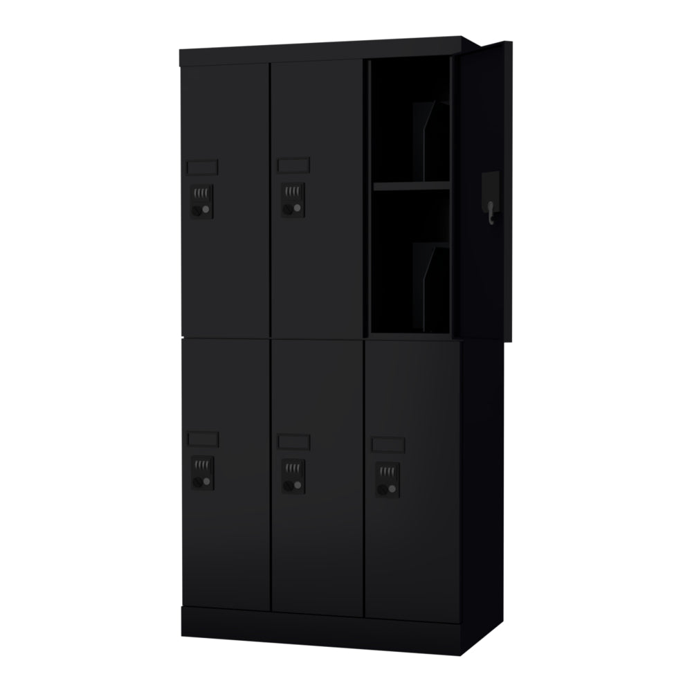 充電ケーブル対応 スチールロッカー 備品収納