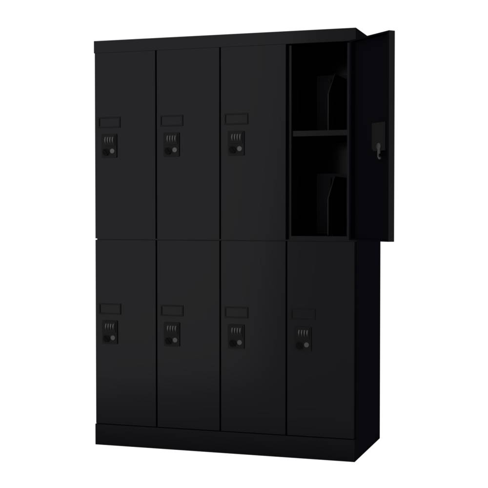 配線可能なロッカー 4列2段 H1365 更衣室 学校・施設 多機能【日本製】【オフィス家具市場】USL-PC08