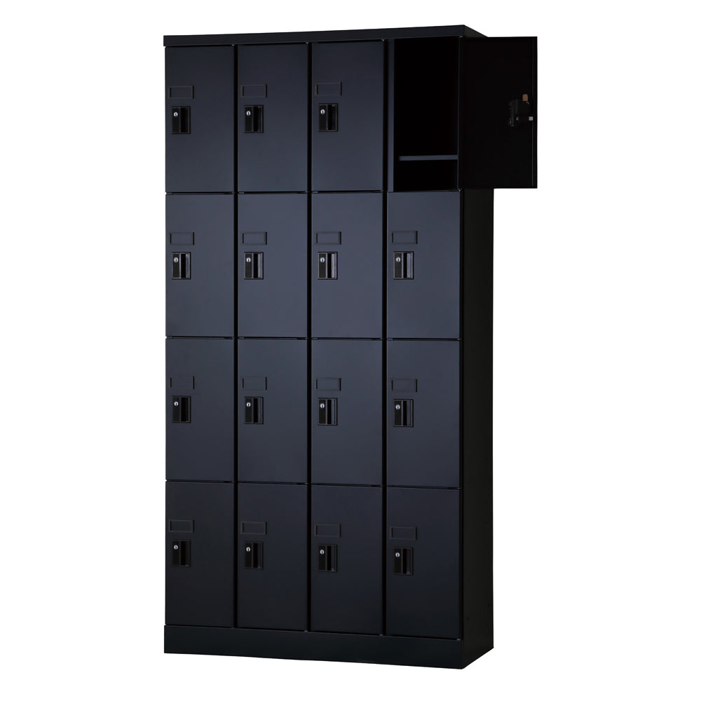 教室収納 ブラック 配線穴