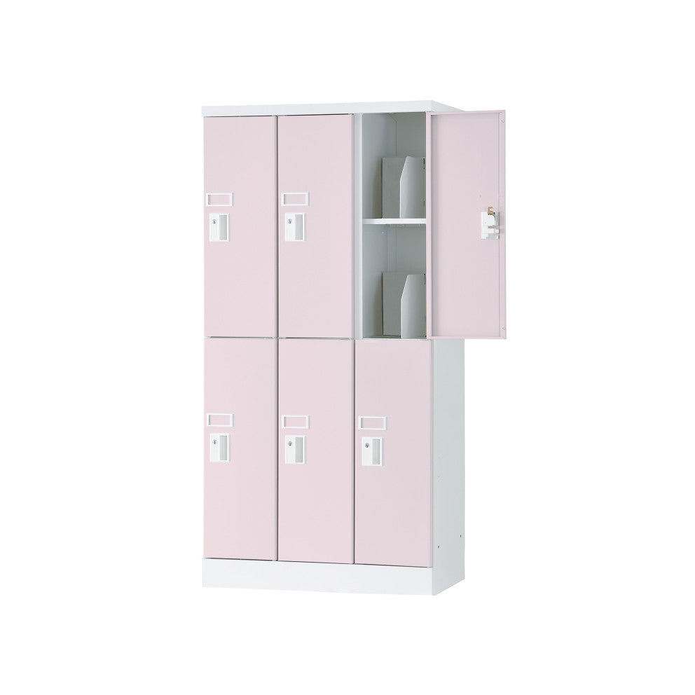 ブックエンド付き 多機能ロッカー 3列2段