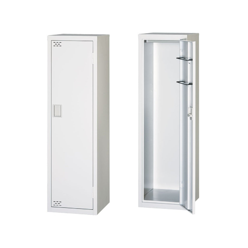 ミニ掃除用具ロッカー ALPSホワイト 鍵なし