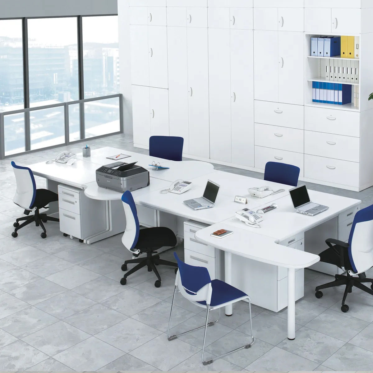 ガラス両開き書庫 セット商品 QUWALL RWシリーズ ベース付き セット RW45-18HG 58kg グリーン購入法