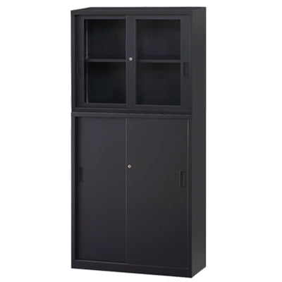 セット商品 オープン・ガラス・両開き書庫 完成品【オフィス家具市場】【日本製】【HCB-A4SET】