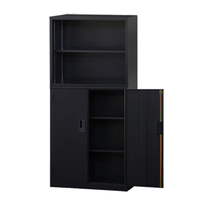 セット商品 オープン・ガラス・両開き書庫 完成品【オフィス家具市場】【日本製】【HCB-A4SET】