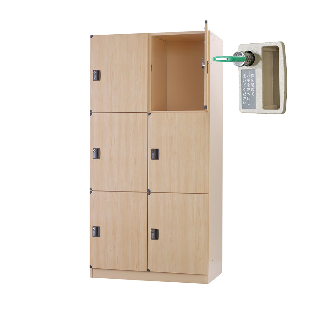 温浴ロッカー 更衣室 脱衣所 銭湯 更衣 コイン式 ナチュラル 木目柄 施設 スポーツクラブ 【オフィス家具市場】【日本製】【受注生産品】【HDK-B】