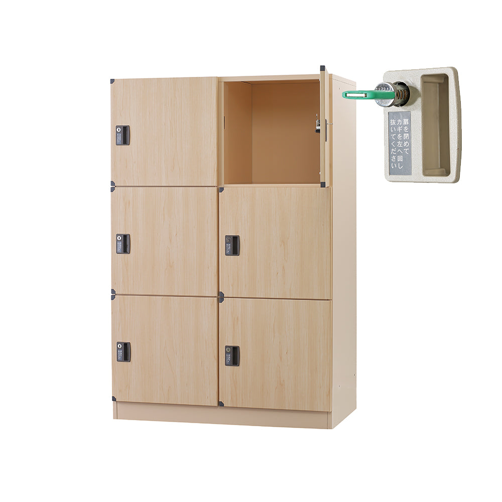 温浴ロッカー 更衣室 脱衣所 銭湯 更衣 コイン式 ナチュラル 木目柄 施設 スポーツクラブ 【オフィス家具市場】【日本製】【受注生産品】【HDK-B】