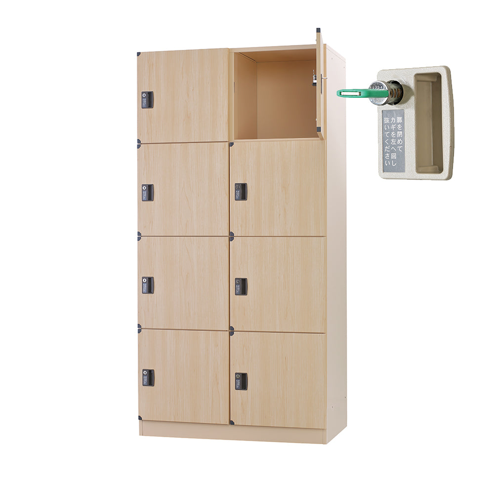 温浴ロッカー 更衣室 脱衣所 銭湯 更衣 コイン式 ナチュラル 木目柄 施設 スポーツクラブ 【オフィス家具市場】【日本製】【受注生産品】【HDK-B】