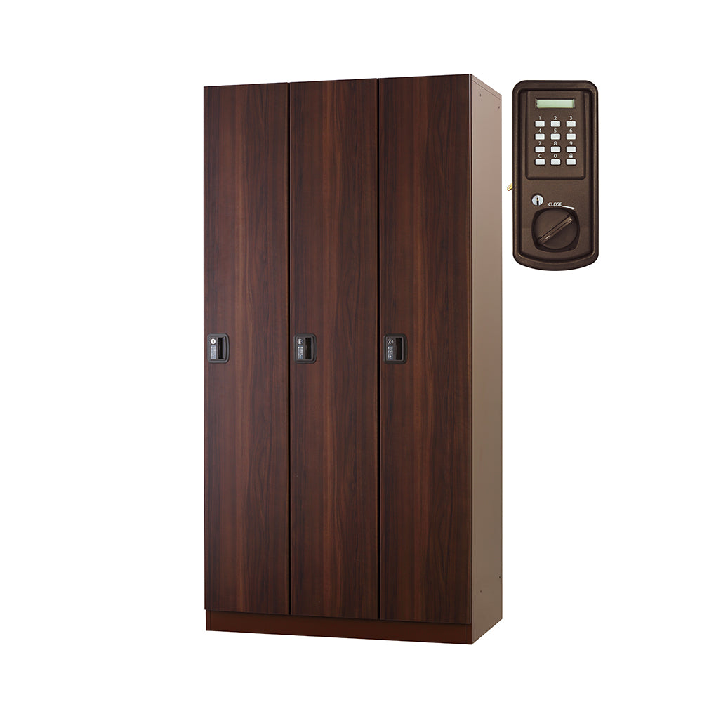 ゴルフ場ロッカー 更衣室 更衣 ブラウン 木目柄 施設 スポーツクラブ D600×H2000mm【オフィス家具市場】【日本製】【受注生産品】【HDK-GS11】