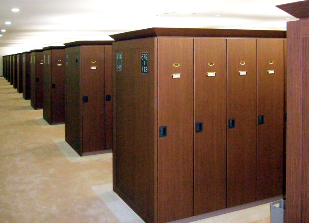 ゴルフ場ロッカー 更衣室 更衣 ブラウン 木目柄 施設 スポーツクラブ D600×H2000mm【オフィス家具市場】【日本製】【受注生産品】【HDK-GS11】