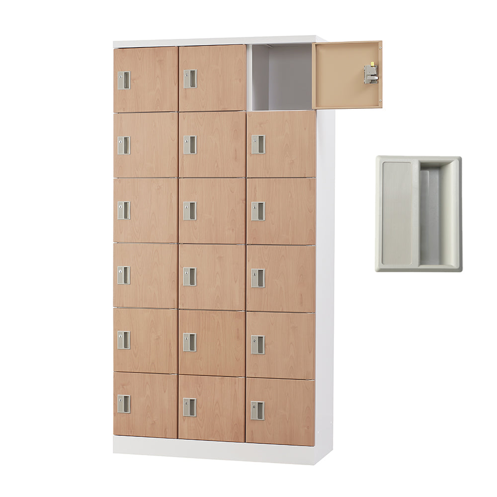 多目的用 ロッカー ハイタイプ スチール 収納 完成品 18人用ロッカー 縦型 3列6段 W900×D380×H1790【オフィス家具市場】【日本製】【HLK-GH18T】