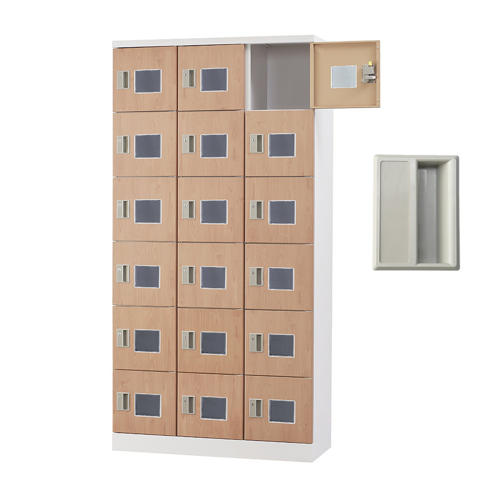 多目的用 ロッカー ハイタイプ スチール 収納 完成品 18人用ロッカー 縦型 3列6段 W900×D380×H1790【オフィス家具市場】【日本製】【HLK-GH18T】