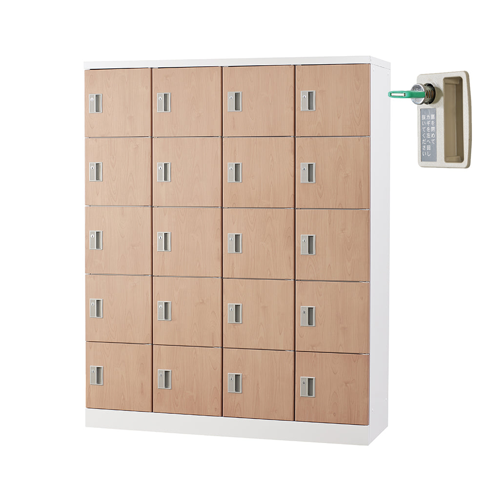 多目的用 ロッカー ハイタイプ スチール 収納 完成品 20人用ロッカー 縦型 4列5段 W1200×D380×H1510【オフィス家具市場】【日本製】【HLK-GH20】