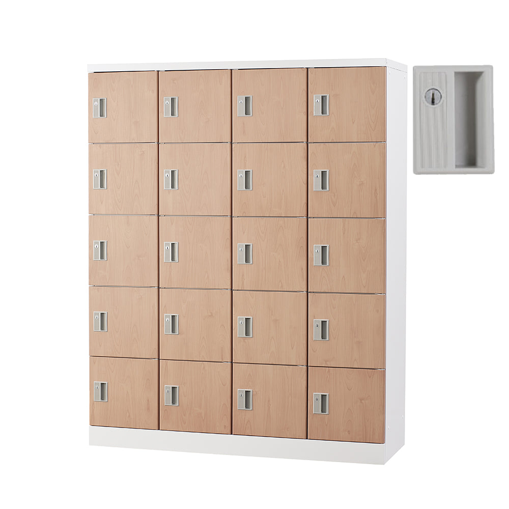 多目的用 ロッカー ハイタイプ スチール 収納 完成品 20人用ロッカー 縦型 4列5段 W1200×D380×H1510【オフィス家具市場】【日本製】【HLK-GH20】