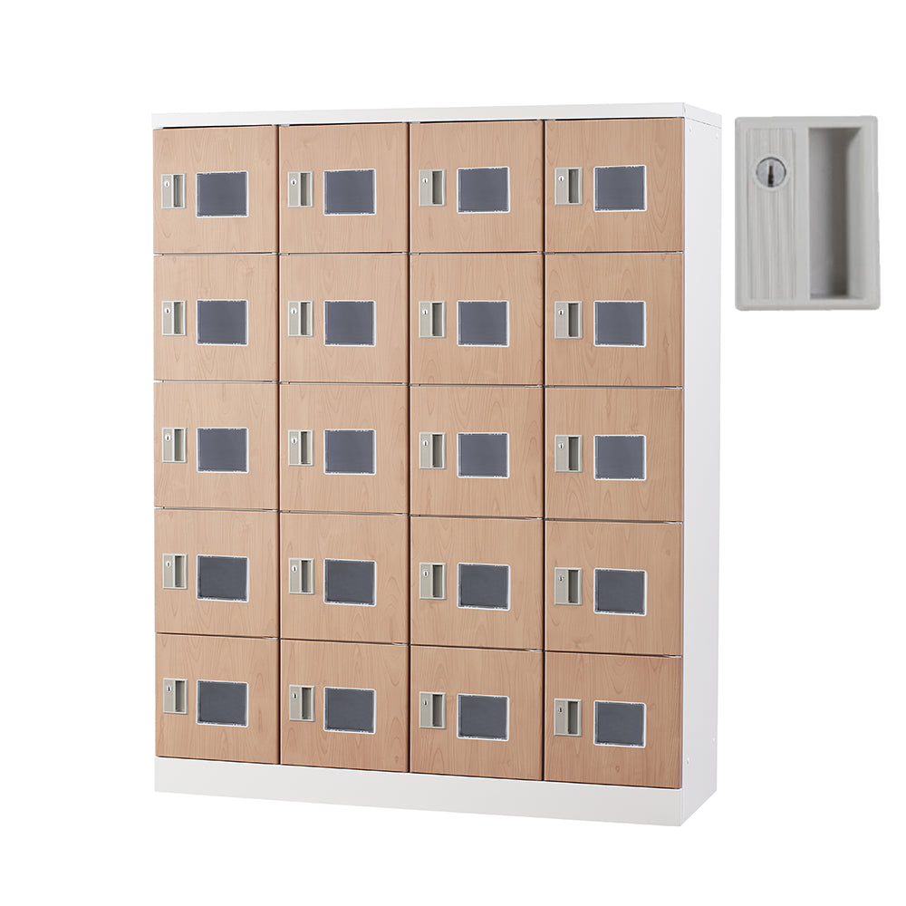 多目的用 ロッカー ハイタイプ スチール 収納 完成品 20人用ロッカー 縦型 4列5段 W1200×D380×H1510【オフィス家具市場】【日本製】【HLK-GH20】