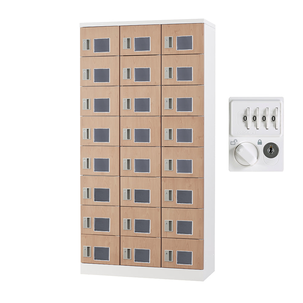 多目的用 ロッカー ハイタイプ スチール 収納 完成品 24人用ロッカー 縦型 3列8段 W900×D380×H1790【オフィス家具市場】【日本製】【HLK-GH24TN】