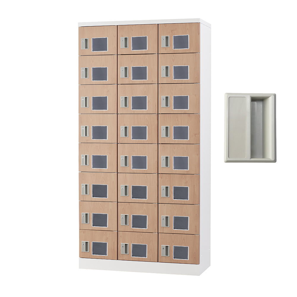 多目的用 ロッカー ハイタイプ スチール 収納 完成品 24人用ロッカー 縦型 3列8段 W900×D380×H1790【オフィス家具市場】【日本製】【HLK-GH24TN】